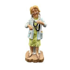 Lefton Figurine of a Female Doctor w/ a Stethoscope - Excellent Condition